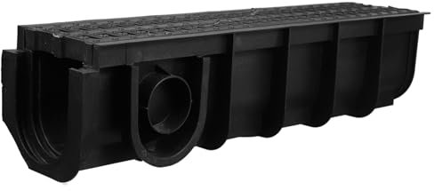 Rigole Bürstenschutz Für Dachrinnen Grabenabfluss Ablaufrinne Grabenentwässerungssystem Für Den Hof Laubschutz Für Dachrinnenbürste Deckablauf Ablaufgitter Duschkante Hdpe Black Angoily