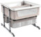 Babybett mit Aufbewahrungskorb | Twins Cot | Tragbares Waschbecken | Höhenverstellbarer Nachttisch für 1–36 Monate | Anti-Emesis-Design