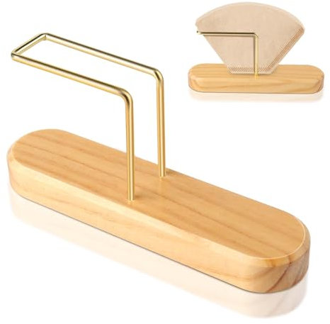 Kaffeefilterhalter Naturholz Filtertütenhalter, Kaffeefilter Aufbewahrung, Kaffe Filter Papierhalter, Kaffefilterhalterung aus Holz Filterhalter Papierfilterhalter für Kaffeebar Zuhause Büro