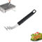 Pince à Grille en Acier Inoxydable - Poignée Anti-Chaleur 28 cm pour Grilles Acier/Fonte, Accessoire Universel Barbecue Jardin et Camping