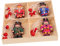 VINTORKY 12Pcs Colorful Wooden Nutcracker Soldier Pendants Walnut Cutout Decorations for Christmas Tree Hanging Ornaments Festive Wood Decor for Parties and Home