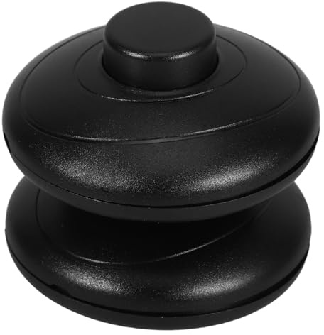 Interruttore a Pedale per Lampade in Linea, 2 Pezzi Nero | Pulsante a Pressione, Plastico, Mani Libere, Design Moderno, Controllo Luce per Casa, Ufficio
