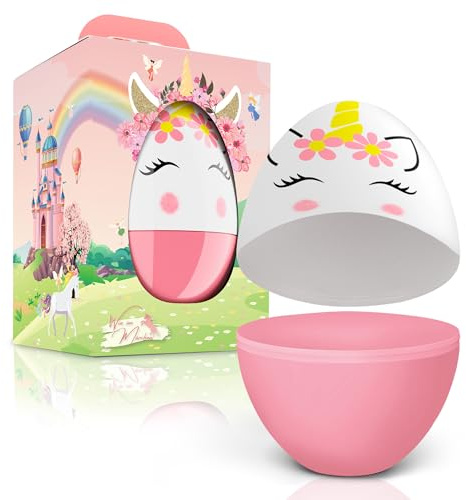 Riesen Einhorn Ei Geschenk Box für Mädchen, Frauen, Freundin – XXL Unicorn Geschenkidee zum Selbstbefüllen - Überraschungs Schokolade zum Geburtstag, Valentinstag, Muttertag, Ostern, Weihnachten