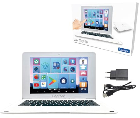 Lexibook, LAPTAB 10 Ordinateur Tactile, LT10FRLXB | Android, Contenu éducatif, Contrôle parental
