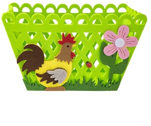 Gettimore Osterkörbe aus Filz mit niedlichem Hasen-Huhn-Design zur Aufbewahrung von Schokolade und Süßigkeiten, Rosa