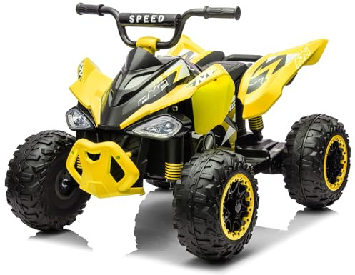 LALAHO Quad Elettrico per Bambini 12 V (Giallo)