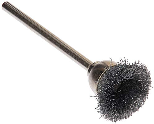Proxxon 28953 Stahlbürsten Form Pinsel 13mm Stahl, 2 Stück, Silber / Schwarz