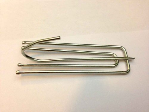 20 Strong Metal Curtain Tape Hooks - Silver Finish Pin Hooks Pinch Pleat Goblet