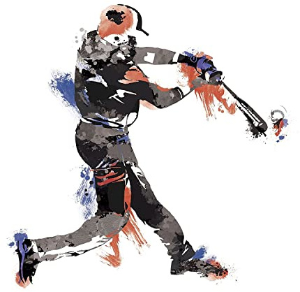 RoomMates Baseball Champion Giant Peel and Stick Wall Stickers