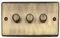 G&H Brassware CAB513 250W Three Gang Antique Brass LED Dimmer