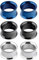 Longbeauty 6er Set/3-Farben Edelstahl Flesh Tunnel Set Schraubverschluss Ohr Expander Ohrplugs Stil B 8mm