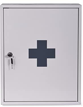 Garden Trading First Aid Wall Cabinet Crafted in Powder Coated Steel | H45 X W36 X D16cm