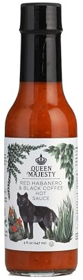 Queen Majesty Red Habanero and Black Coffee Hot Sauce, 147ml