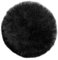 Teppich Wölkchen – Flauschiger Hochflor Teppich-Schlafzimmer-Rund - Schaffell Kunstfell Lammfell - Bettvorleger - weicher Fellteppich-Rund - Rutschfester Kleiner Teppich - Schwarz - Rund 90cm