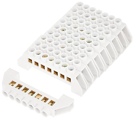 10 pezzi 7 fori design a ponte Morsettiere Morsettiere Morsettiera rapida Morsettiera di distribuzione elettrica Vite Connettore morsettiera in ottone