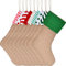 Sunshane 9er Set Weihnachsstrumpf Sackleinen Kamin Weihnachtssocken zum Befüllen & Aufhängen für Weihnachtsdeko Oder DIY, Farbset 14