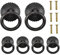 KJLEEN Schrankknöpfe 6 Stück Möbelknöpfe Schwarz Vintage Möbelgriff Schubladenknöpf Schrank Schublade Griffe Ring Knopf für Möbel Schrank Kommode Tür Möbelknauf Kleiderschrank