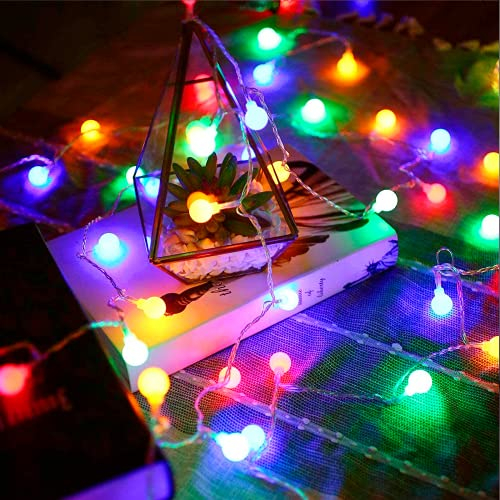 Catena Luminosa LED, Globo di Luci, 6M 40 LED Luci Stringa LED a Batteria, 2 Modalità Colorate Impermeabile Decorative Ghirlanda Esterno/Interni per Giardino, Feste, Camera, Casa (Multicolore)