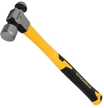 Roughneck Ball Pein Hammer Fibreglass Shaft 454g (16oz) Black and Yellow