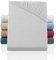 BaSaTex Flausch Feinbiber Winter Spannbettlaken Biber Spannbetttuch | 100% Baumwolle | 180x200 cm | Silber