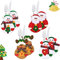 Dereine 8piezas Bolsita para Cubiertos de Navidad,Bolsa con temática Navideña,Papá Noel Vestidos Sombrero de Alce Decoración para Fiestas de Mesa Bolsa (4 Estilos)