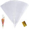 AONAT 100 pièces Sachets Transparents Bonbons Sacs Cellophane Cône Friandises Pochette avec Ruban d'or pour Noël Partie Fête Mariage Petit Cadeau, 25x13cm
