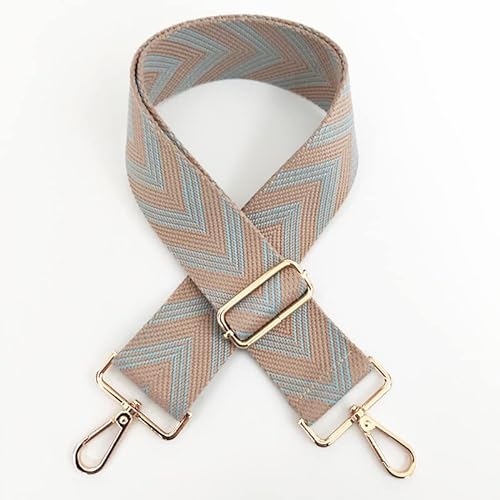 Verstellbar Schulterriemen für Taschen Taschengurt 75-130cm mit Karabiner Mehrfarbiger Tragegurt Taschenhenkel Schultergurt 5cm Breit Umhängegurt für Taschen Handtaschen für Damen Herren,Hellblau
