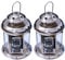 Pair of European Design Antique Glass Hanging Candle Lanterns with Stars Metal Frame Candlestick Holder Night Lamp, Romantic Xmas Wedding Party Decoration Original Package (Silver)