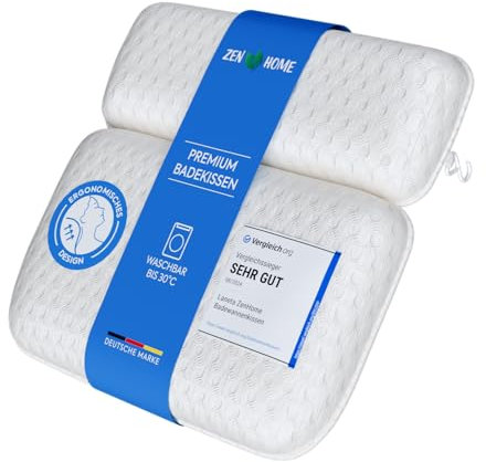 Badewannenkissen • Ergonomisches & atmungsaktives Badekissen mit Spezialschaumfüllung Luxus Nackenkissen • Entspannung von Nacken und Rücken Antibakterielles Kissen für Nacken & Rücken • Wannenkissen