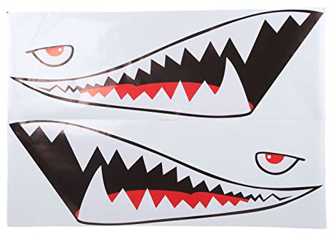 Sharks Mouth Teeth Die, Sharks Teeth Decal Sticker Car Exterior Side Door Sticker for Truck Van Boat