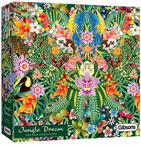 Jungle Dream | 1000 Piece Jigsaw Puzzle | Colourful Pattern Puzzle | Sustainable Jigsaw Puzzle for Adults | Premium 100% Recycled Board | Great Gift for Adults | Gibsons Games