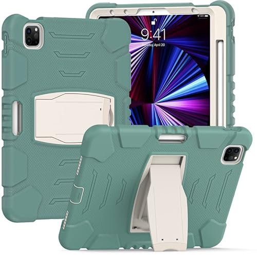 Samsung TAB Eine Abdeckung von 8,4 Zoll T307 mit Unterstützung, langlebig, hybriden, schockdes, widerstandsfähig, DREI -Layer, Silikonschutzgehäuse für Kindertablette (grüne Jade)