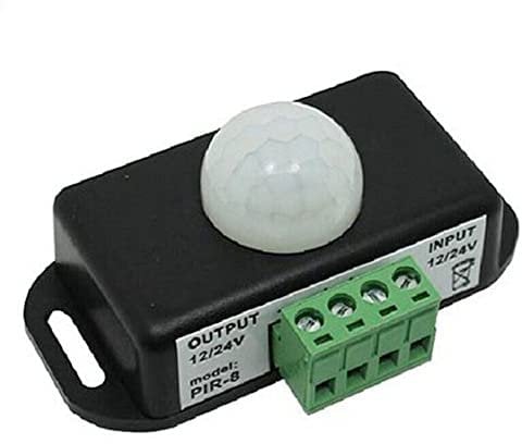 Motion Sensor, DC 12V-24V 8A Motion Sensor Infrared PIR Detector LED Light for Closet