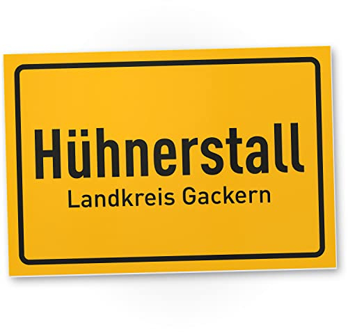 DankeDir! Hühnerstall - Schild 30 x 20 cm Hühner - Spruchschild Wanddeko Türschild lustiger Spruch Geburtstagsgeschenk - Partydeko Deko Party Kollegen Freunde Geschenk Geschenkidee