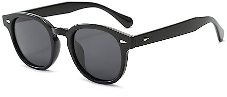 Long Keeper Retro Sonnenbrille Polarisiert Rund - Vintage Runde Sonnenbrille für Herren Damen Stil Retro Ovale Brille Johnny Depp Brille mit UV400 Schutz