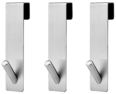 Belvanr Gancho de Ducha 3 Piezas Gancho para Puerta de Ducha Colgador Toallas Mampara de Ducha Gancho para Mampara de Ducha Ganchos de Ducha sin Taladrar con Protección de Esponja Percha Puerta