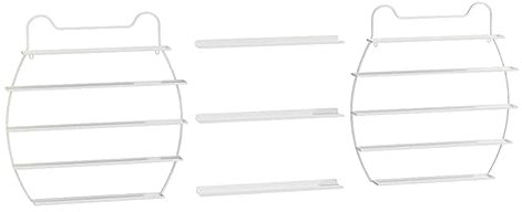 ZBJDX 5 Sets Metall-Nagellackregal, Nagellack-Organizer Zur Wandmontage, Regalhalter füR Flaschen Mit äTherischen öLen, Ausstellungsregale füR Nagelstudio und Zuhause,Weiß