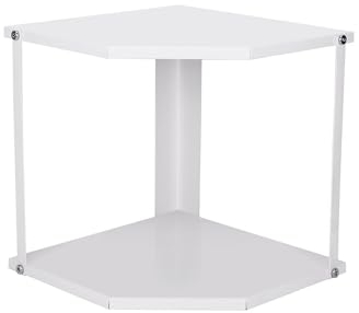 (2-Tier weiß) Küche Topf Rack Kochgeschirr Stand Storage Organizer, Küche Eckregal Dreieckiges Aufbewahrungsregal, Home Storage Organizer Halter für Pfannen Töpfe und Wasserkocher.