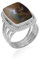 Veracity Jewelry 925 Sterling Silver Gemstone Statement Rings – Gift For Birthday Wedding Anniversary Mother's Day Ring – Vintage Boho Style Handmade Gifts (Fruite Ajoobalite Ajooba Jasper)