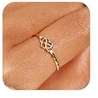 AIBELOPY 925 Sterling Silver Heart Infinity Knot Rings for Women Girls
