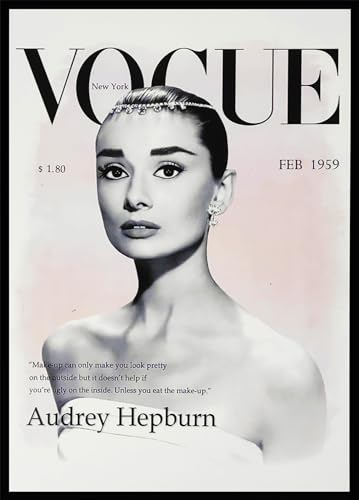 KUSTOM ART Bild Serie Star von Holliwood Audrey Hepburn, Druck auf Holz, 30 x 21 cm.