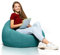 Aiire Petit Pouf Enfant Moderne - Pouffe Salon Interieur avec Remplissage pour Decoration de la Chambre ou Gamer - Bean Bag Chair Ado ou Bebe XXL Rond Vert