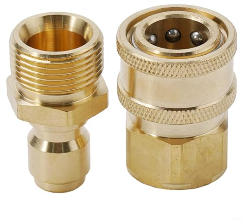 Kit adattatore per idropulitrice 3/8 M22, kit beccuccio idropulitrice, kit di connessione rapida femmina/maler, accessorio spruzzatore maschio pistola ad acqua ad alta pressione