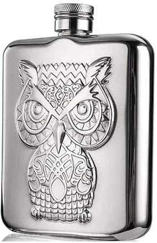 ESHINEDE 6 oz Steel Stainless Hip Flask Funnel Liquor Drinking of Alcohol Whiskey Gift for Wine Lover,for Outdoor, Camping Hiking