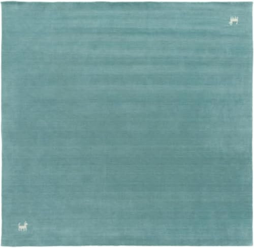 Nain Trading Loom Gabbeh Mint 100x100 Modern Orientteppich Quadratisch Teppich Wolle Indien