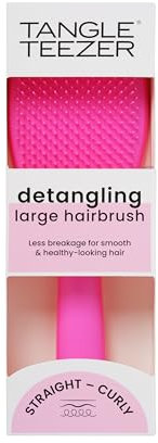 Tangle Teezer Große Ultimate Detangler Haarbürste, Nasses und Trockenes Haar, Entwirrungsbürste für Dickes, Lockiges und Langes Haar, Zwei-Stufen-Borsten Reduzieren Haarbruch und Knoten, Runway Pink