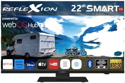 REFLEXION LDDX22iBT_B LCD-TV 55cm 22 Zoll EEK E (A - G) DVB-T2, DVB-C, DVB-S2, Full HD, Smart TV, WLAN, DVD-Player, CI+ Schwarz
