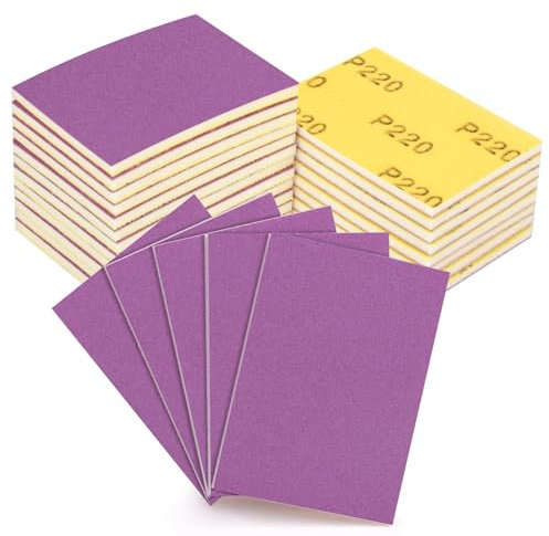 20 Pezzi 220 Grana Spugne di Levigatura, Tamponi di Levigatura Lavabile e Riutilizzabile Mano Tamponi di Levigatura Blocco Abrasivo per Legno Metallo Cucina Mobili