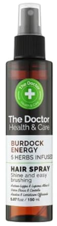 The Doctor Health & Care Burdock Energy Haarspray, 5-Kräuter-Infusion, 150 ml, Glanz und leichtes Kämmen
