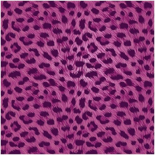 Sample Piece - Fur Pink Animal Print Wallpaper - Kids Room Bedroom Living Room - Feature Statement Wall Washable Peelable - 10.05m x 53cm Roll - Contemporary Versatile